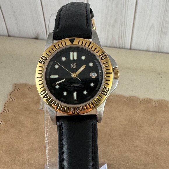 Vintage Givenchy Paris Gold Bezel Gold and Stainless Steel Quartz Watch - Picture 6 of 9